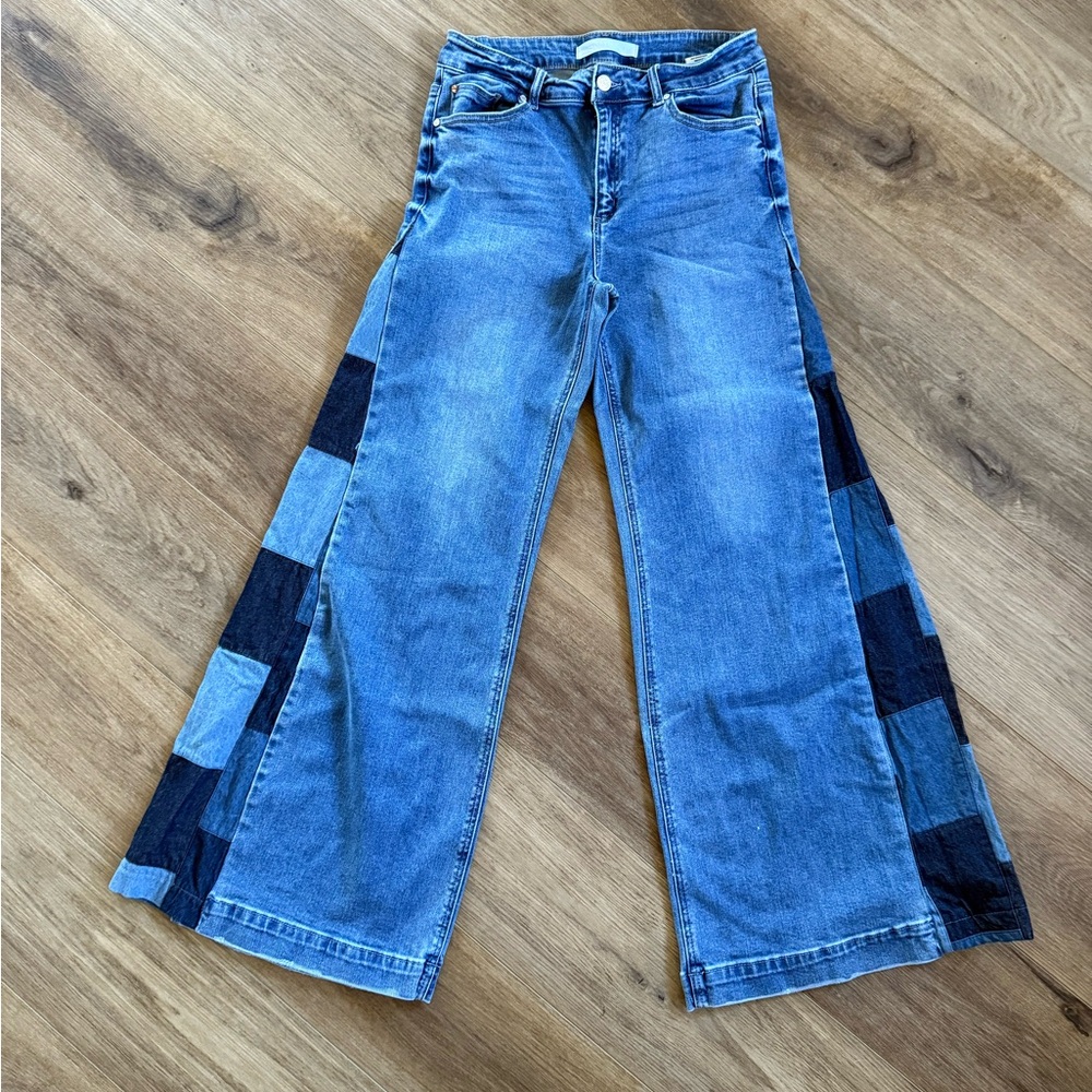 Enjean Upcycled Bell Bottom Patchwork Jeans Size 11 / 30
